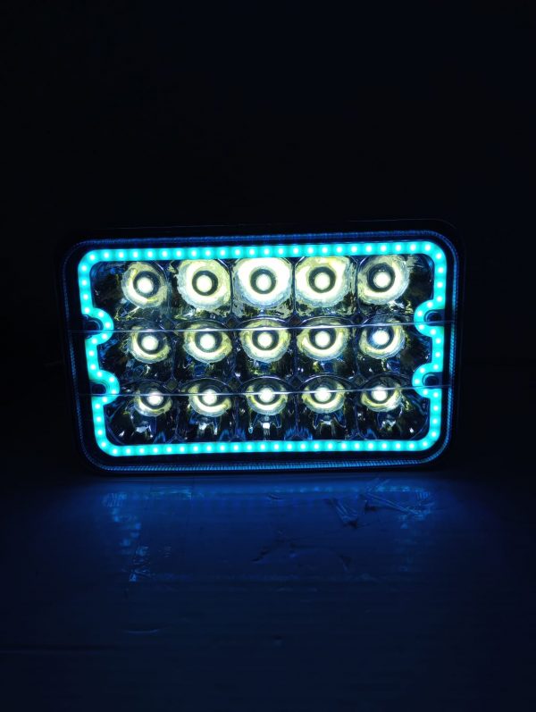 Faro Unidad De 15 Leds Luz Alta,baja Y Cuartos Turquesa - Image 6