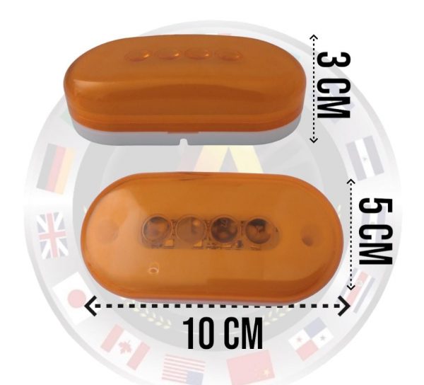 Plafón Iluminación Glo Con Estrobo Ámbar 12-24v - Image 3