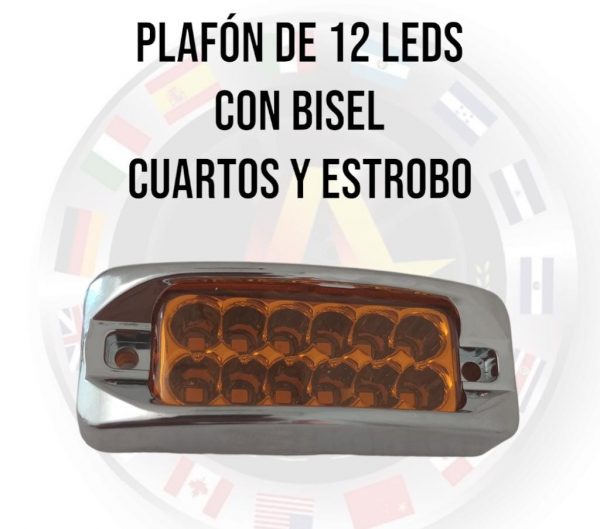 Plafón De 12 Leds Con Bisel 12-24v Cuartos/Estrobo - Image 2