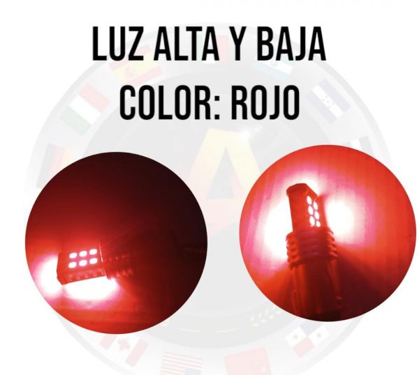 Foco 15 Leds Dos Polos Color: Rojo 0111 - Image 2
