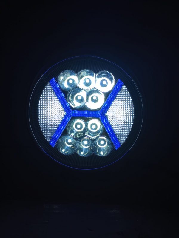 Faro Redondo Con 48 Leds 4 Funciones Azul/blanco - Image 5