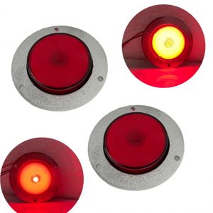 Plafón De Led Para Camiónes Rojo Y Cromo