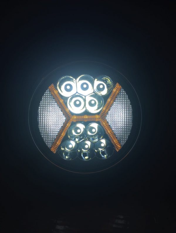 Faro Redondo Con 48 Leds 4 Funciones Ambar/blanco - Image 5