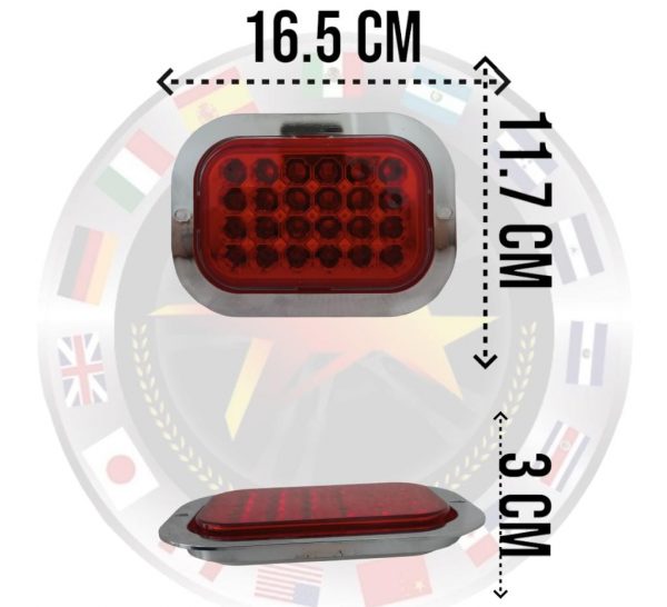 Plafón Rectangular De Led Base Cromada 3 Funciones 12-24v - Image 3