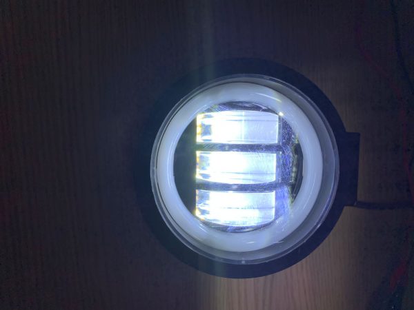 Faro Redondo 3 Leds Blanco Fijo Y Estrobo Arillo Ambar - Image 2