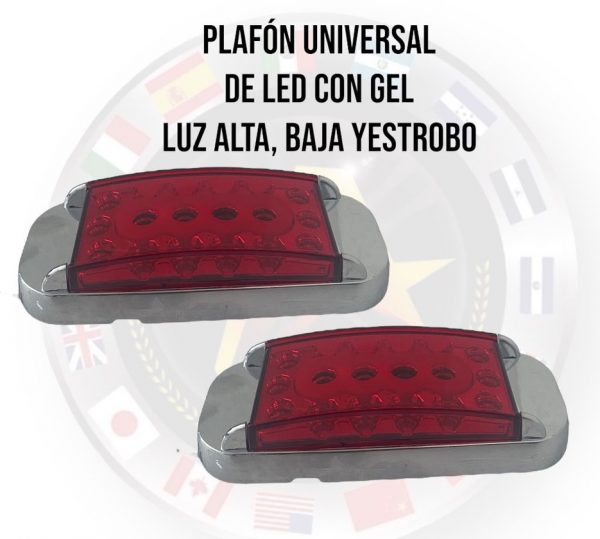Plafón Rectangular De 18 Leds Ambar 12-24v 3 Funciones - Image 4