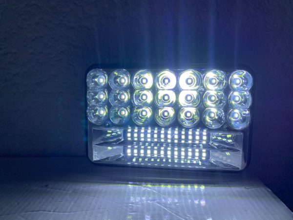 Faro De 45 Leds Blanco Alta Y Baja Con Estrobo Rojo-azul - Image 5
