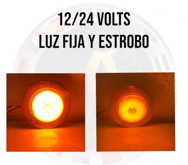 Plafón De Led Para Camiónes ámbar Y Cromo - Image 3