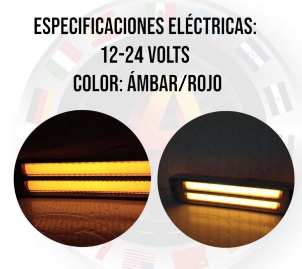 Plafón Ractangular Con Led Y Plasma 12v Color Ambar - Image 2
