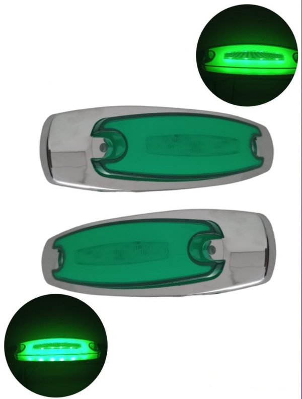 Plafón Tipo Peterbilt Con Luz Led Y Plasma Color:verde