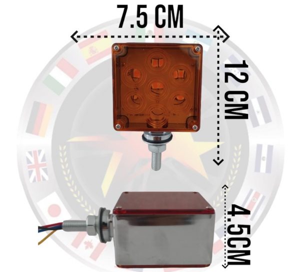 Plafón Visor Direccional Led Doble Cara Ambar / Rojo - Image 4