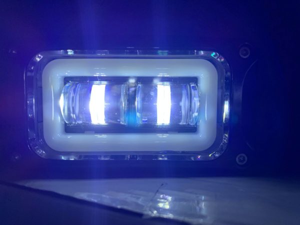 Faro De 2 Leds Blanco Fijo Y Estrobo Arillo Ambar Por Par - Image 3