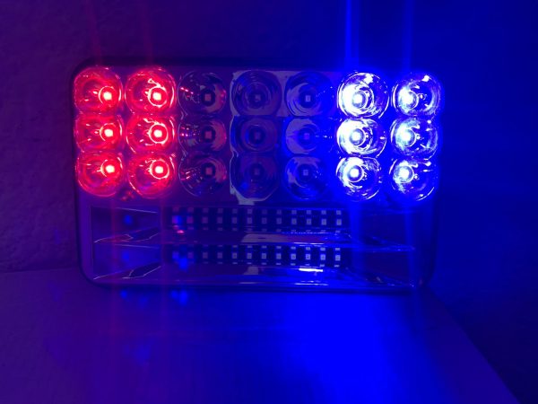 Faro De 45 Leds Blanco Alta Y Baja Con Estrobo Rojo-azul - Image 4