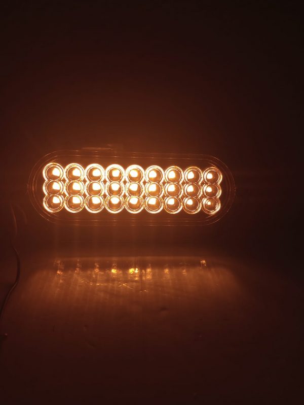 Plafón Ovalado 27 Leds Con Base Cromada 12-24v Ambar - Image 6