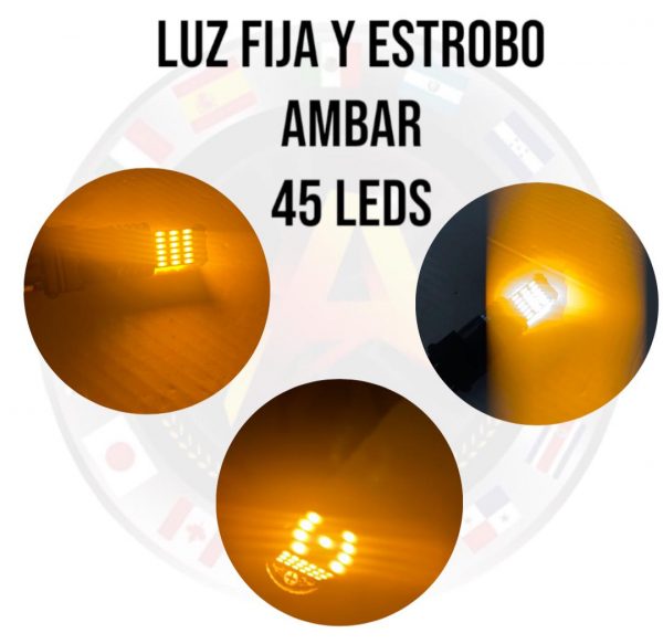 Foco 45 Leds Pellizco Color: Ambar - Image 2