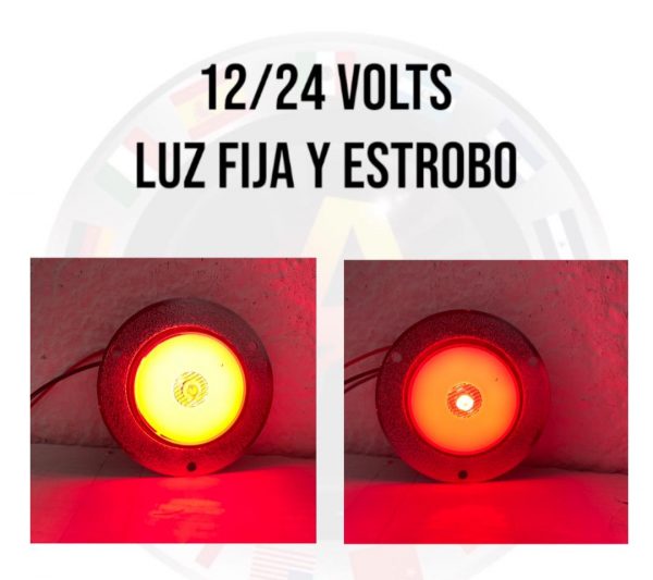 Plafón De Led Para Camiónes Rojo Y Cromo - Image 3