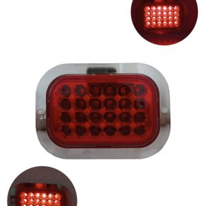 Plafón Rectangular De Led Base Cromada 3 Funciones 12-24v