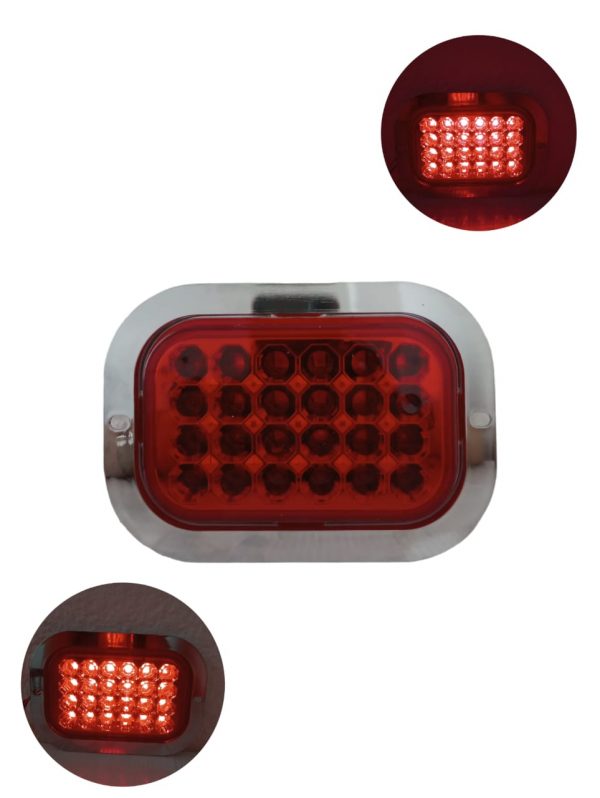 Plafón Rectangular De Led Base Cromada 3 Funciones 12-24v