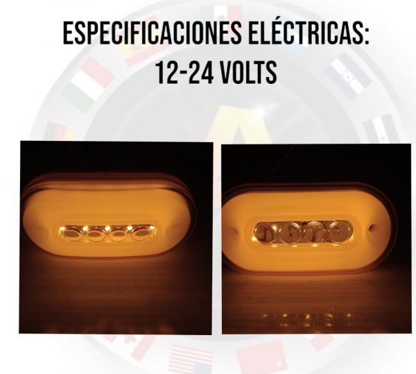 Plafón Iluminación Glo Con Estrobo Ámbar 12-24v - Image 4