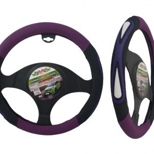 Funda De Volante Color Negro/morado Para Autos