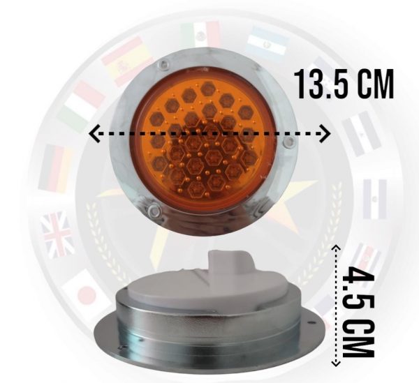Plafón Redondo De 24 Leds 12v Ámbar - Image 5
