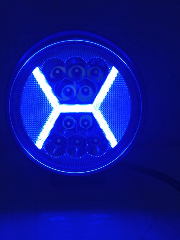 Faro Redondo Con 48 Leds 4 Funciones Azul/blanco - Image 6