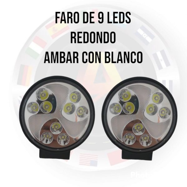 Faro De 9 Leds/ Ámbar 3 Funciones - Image 3