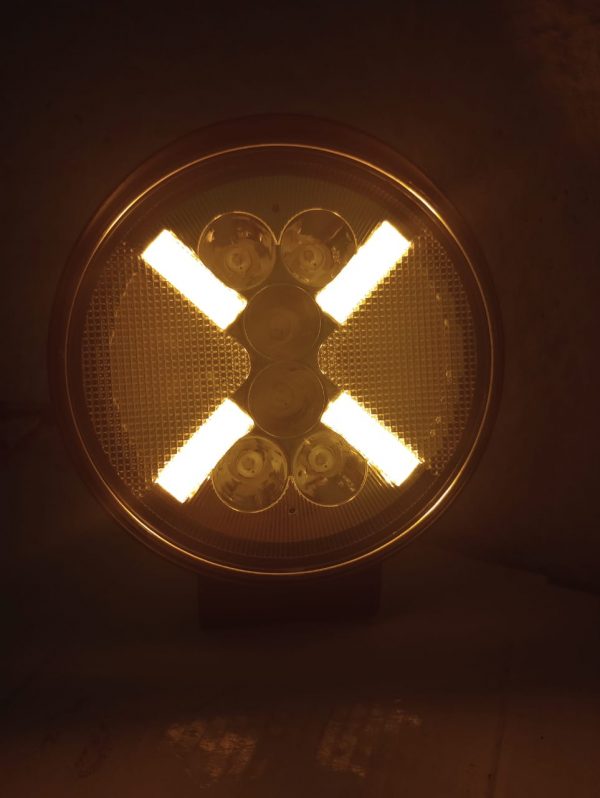 Faro Redondo De 10 Leds Ojo De Angel Y Cruz Ambar - Image 6