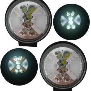 Faro Redondo De 10 Leds Ojo De Angel Y Cruz Ambar