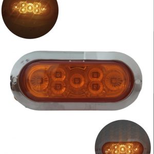 Plafón De 7 Leds Con Base Cromada 12 V Ámbar 3 Funciones (copia)