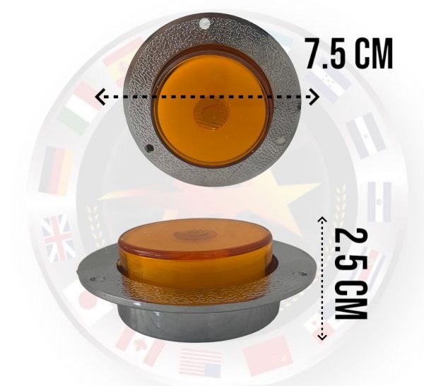 Plafón De Led Para Camiónes ámbar Y Cromo - Image 4