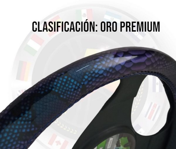 Funda De Volante Deportiva Morado Esferada/negro - Image 3