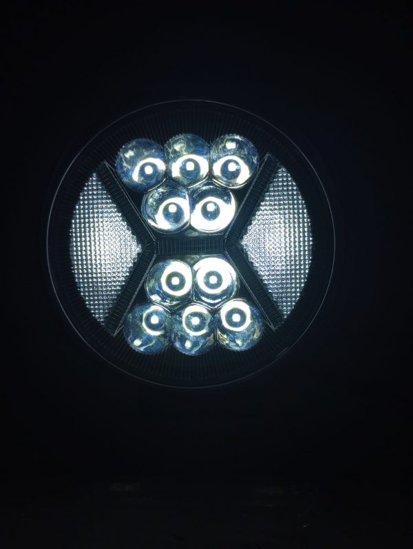 Faro Redondo Con 48 Leds 4 Funciones Azul/blanco - Image 2