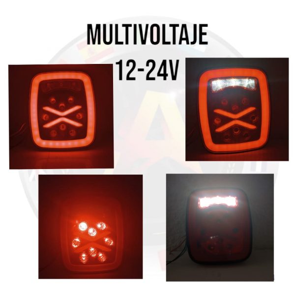 Plafón Cuadrado Tipo Jeep Universal 12-24v Led/Glo - Image 3
