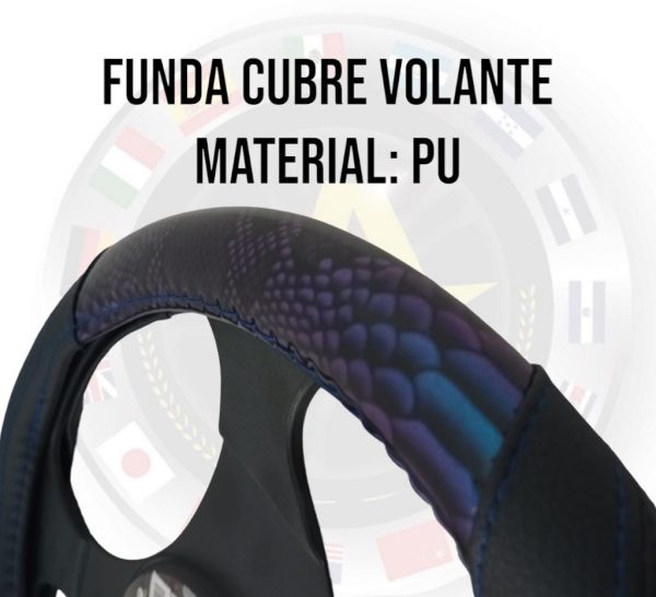 Funda De Volante Deportiva Morado Esferada/negro - Image 2