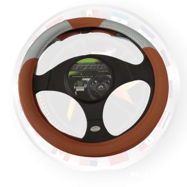 Funda De Volante Color: Cafe/silver 38 Cm Auto - Image 4