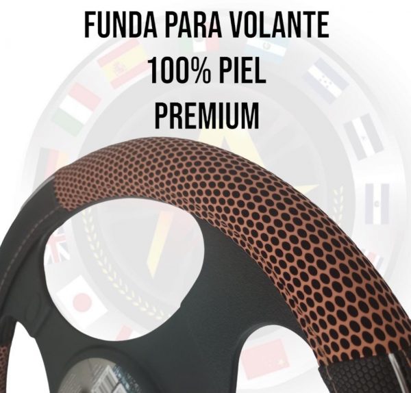 Funda De Volante Color: Negro/cobre 38 Cm Auto - Image 2
