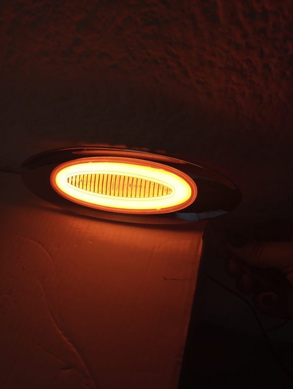 Plafón Ovalado De 14 Leds Y Plasma Con Bicel Cromado - Image 5