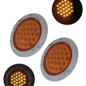 Plafón Redondo De 24 Leds 12v Ámbar