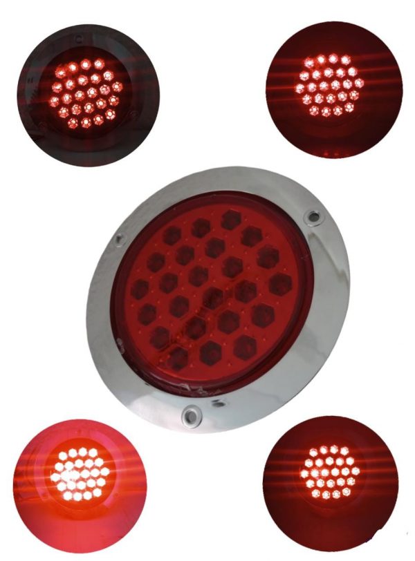 Plafón Redondo De 24 Leds 12v Rojo - Image 2