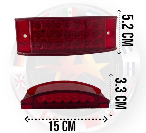 Plafón Universal De 21 Leds Luz Fija Y Estrobo 12v - Image 3