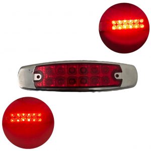 Plafón Universal De 12 Leds Luz Fija Y Estrobo 12v Rojo