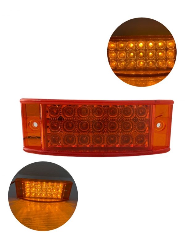 Plafón Universal De 21 Leds Luz Fija 12v Ambar
