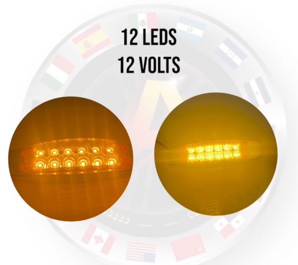 Plafón Universal De 12 Leds Luz Fija 12v Ambar - Image 4