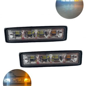 Faro Rectangular 12 Leds Ambar/blanco 9-30v 42w