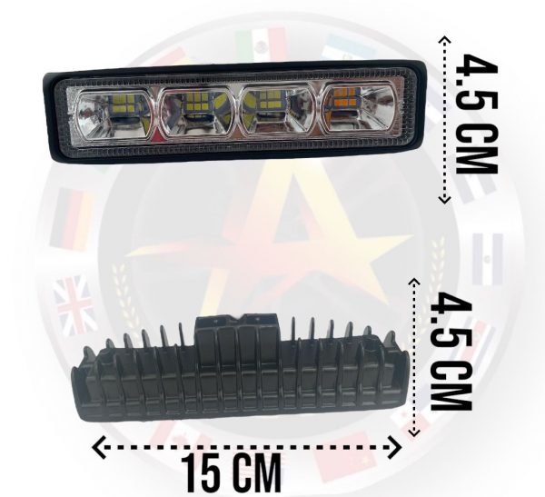 Faro Rectangular 12 Leds Ambar/blanco 9-30v 42w - Image 3