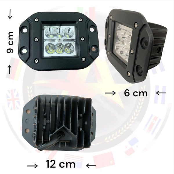 Faro Proyector De 6 Leds Blanco Fijo Alta Intensidad - Image 2