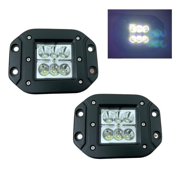 Faro Proyector De 6 Leds Blanco Fijo Alta Intensidad