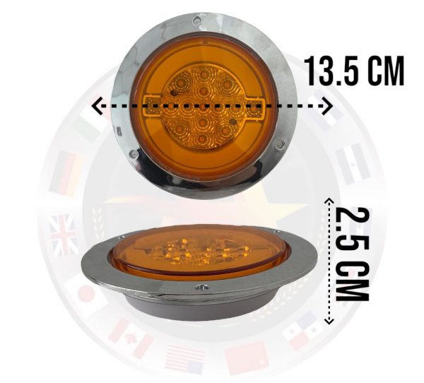 Plafón Redondo De 15 Leds Con Anillo De Gel 12/24v Estrobo - Image 3
