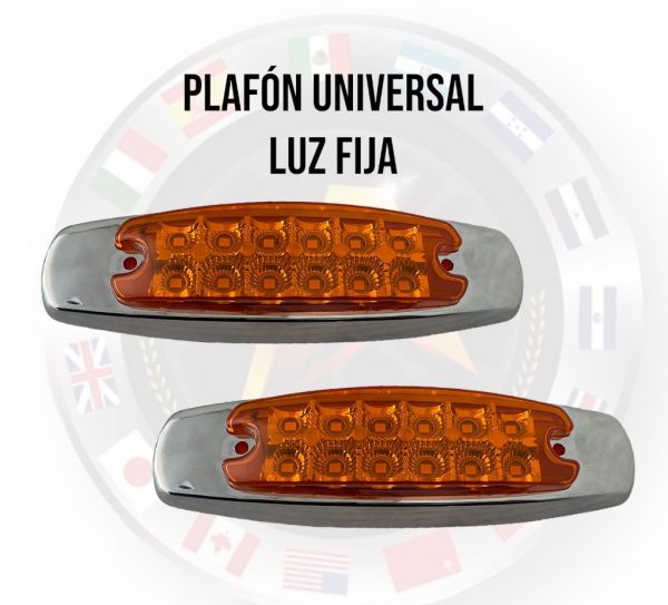 Plafón Universal De 12 Leds Luz Fija 12v Ambar - Image 2